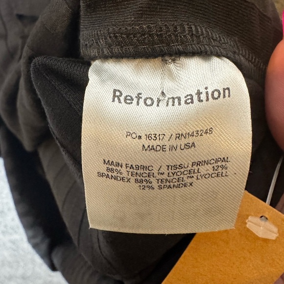 Reformation Crew Neck Knee Length Black Sleeveless Dress - Size Small (S), NWT - Picture 5 of 6